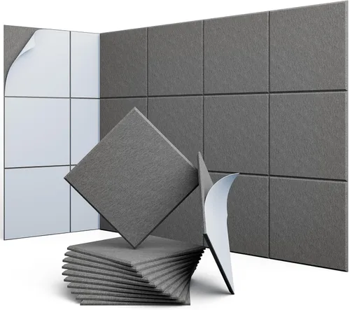 Vista 38 de Paneles hexagonales en forma de A, paquete de 12 paneles acústicos de alta densidad de 12 x 10 x 0.4 pulgadas para mejorar la reducción de ruido