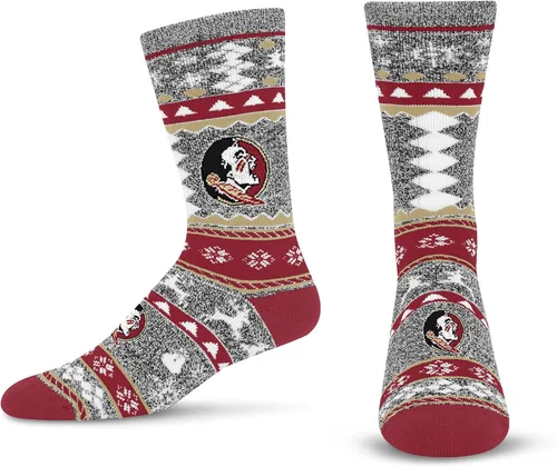 Vista 47 de For Bare Feet Ugly Holiday Sweater Crew Sock NCAA