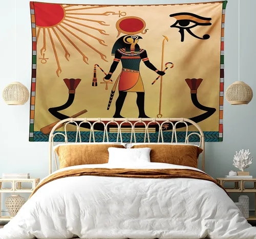 Vista 78 de Ambesonne Tapiz hippie, abrazo de hongos de ensueño y árbol de la vida místico y mandal verde, decoración de tela para colgar en la pared