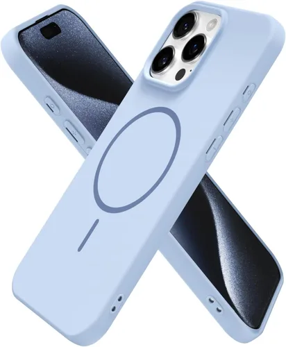 Vista 173 de Oakxco Funda de Silicona Mag Safe para iPhone 12 Pro Max, Funda Magnética Delgada y Fina Compatible con Carga Inalámbrica MagSafe, Bonita Funda