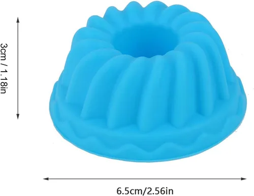 Vista 2 de 12 tazas pequeñas de calabaza para tartas, moldes de silicona para hornear mini moldes antiadherentes para donas magdalenas, magdalenas, tubo