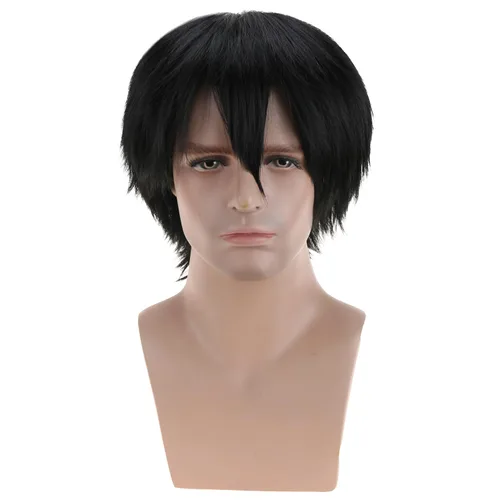 Vista 19 de RightOn Peluca marrón corta para disfraz, pelucas cortas marrones para hombre y mujer, fiesta de cosplay