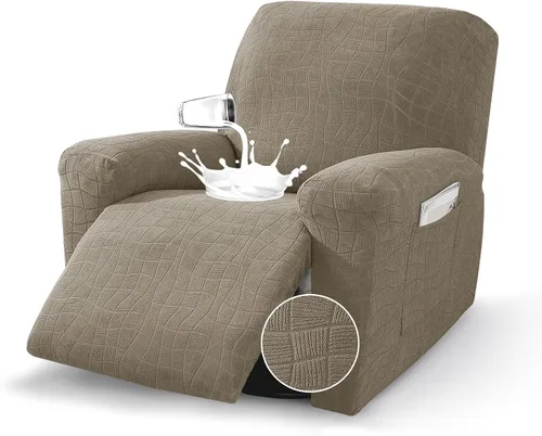 Vista 12 de MAXIJIN Fundas impermeables para sillas reclinables pequeñas de 3 piezas, fundas reclinables que se mantienen en su lugar, fundas reclinables Lazy