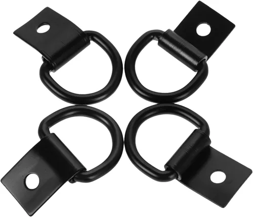 Vista 8 de 4pcs Heavy Duty Trailer D Rings Tie Down Anchors Hooks for Truck Bed Cargo Securing with Mounting Hardware, Utility Trailer Tie Downs for Hitch and