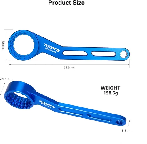 Vista 6 de Mimoke Herramienta de soporte inferior de bicicleta 6 en 1 12/16 muesca para Hollowtech II - Llave BB multifuncional para BBR60/BB80/BB51/PF30