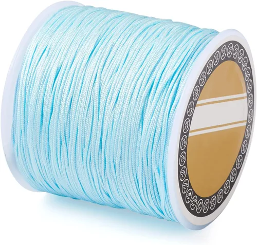 Vista 19 de Cheriswelry 8 rollos de 49 yardas/rollo de 0.031 in de hilo de nailon para macramé, cordón de nudo chino para pulsera tejida personalizada