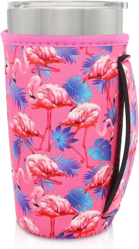 Vista 31 de Fundas Aislantes de Neopreno Portavasos con Asa para Vasos Tumbler de 20oz, Funda Reutilizable para Café Helado Para Tazas de Café de 30oz - 32oz