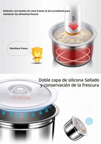 Vista 3 de Bear DFH-B20J1 - Lonchera inteligente con calefacción automática, mini olla caliente, a prueba de fugas, con función de mantener el calor