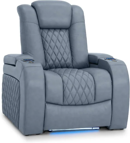 Vista 202 de Seatcraft Asiento de cine en casa Diamante Marrón Reclinable Individual