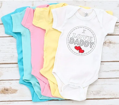 Vista 6 de I Love Daddy" Custom Boutique Body de Onesie.