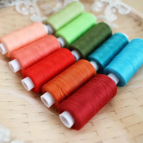 Vista 2 de 72 hilos para coser, 36 colores surtidos de hilo de coser con 36 bobinas preenrolladas a juego