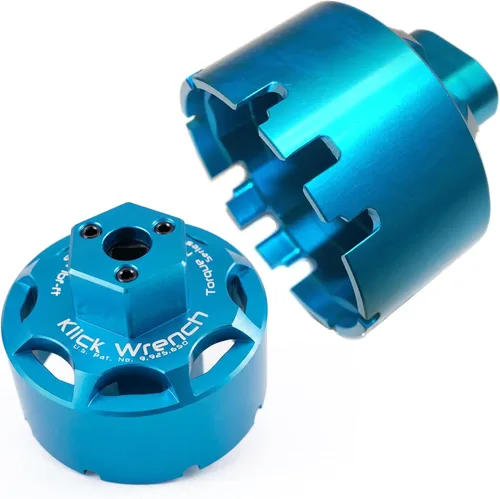 Vista 10 de Llave de filtro de aceite con limitación de par de 2 etapas de 0.945 in, azul, aluminio 6061-T6