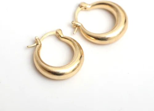 Vista 84 de Gempires - Aretes ligeros y gruesos, delicados y minimalistas, hipoalergénicos, chapados en oro, sin deslustre, diseño clásico, para uso diario