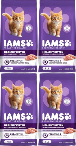 Vista 15 de IAMS Proactive Health Healthy Kitten Dry Cat Food, Chicken, 3.5 lb Recomendados por veterinarios, DHA Omega-3 y taurina apoyan el cerebro