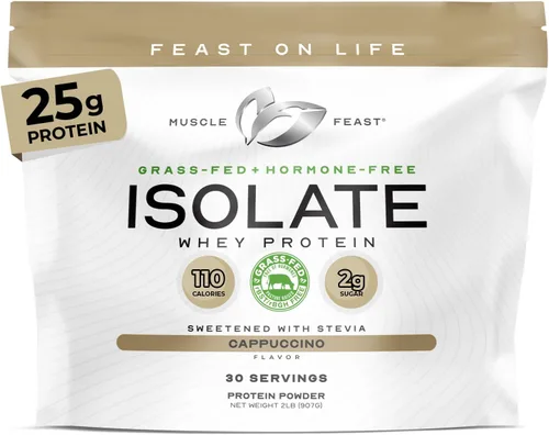 Vista 16 de Muscle Feast Proteína de suero aislada de vacas alimentadas a pasto, totalmente natural sin hormonas, criadas en pasto, Proteína de suero aislada