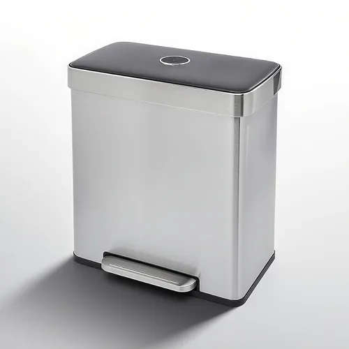 Vista 9 de Cubo de Basura con Pedal de Acero Inoxidable de 13 Galones Cubo de Basura de Metal con Tapa Cubos de Basura Grandes para Cocina, Baño, Baño, Oficina