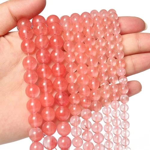 Vista 16 de 60 piezas de cuentas de piedra natural de 15⁄64 pulgadas (6 mm) con cuentas de amazonita de cristal, piedras preciosas para hacer joyería, pulseras