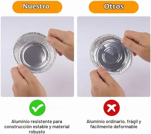 Vista 3 de Mini moldes de papel de aluminio de 4 pulgadas, 50 unidades, mini latas desechables para tartas, panaderías, cafeterías, restaurantes, mini moldes