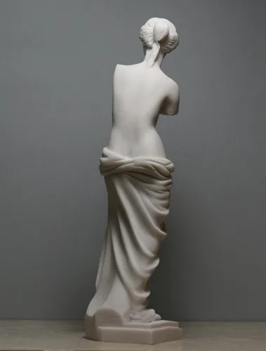 Vista 6 de Afrodita Venus De Milo Diosa de la Belleza Estatua de Alabastro Escultura Desnuda Mujer