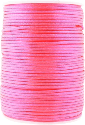Vista 73 de Mandala Crafts Cordón de satén de cola de rattail de 0.02 in para nudos chinos de macramé