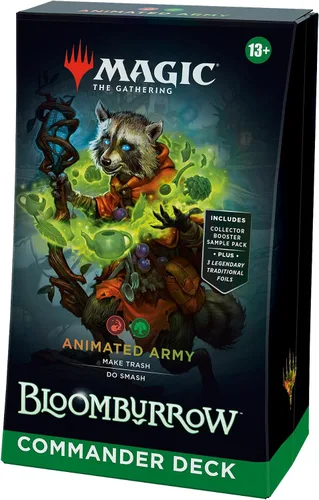 Vista 7 de Magic: The Gathering Bloomburrow Commander Deck - Family Matters (mazo de 100 cartas, paquete de muestra de 2 cartas para coleccionista + accesorios)