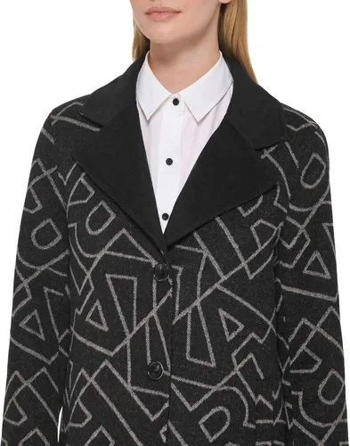 Vista 5 de Karl Lagerfeld Paris Chaqueta de lana con cuello para mujer