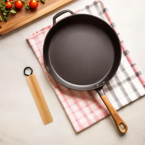 Vista 7 de Mikinona Wok Mango Wok Accesorios Mango Desmontable Utensilios de Cocina de Repuesto de Olla de Repuesto de Mango de Madera Universal Utensilios