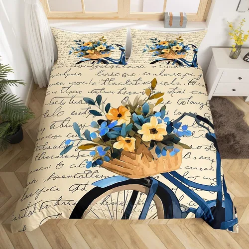 Vista 11 de jejeloiu Juego de ropa de cama de Pascua para niñas y niños, huevos de Pascua, juego de funda de edredón decorativa colorida para el día de Pascua