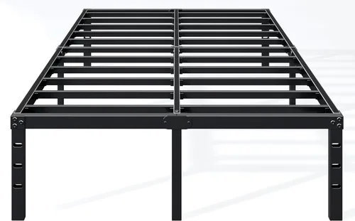 Vista 10 de Hafenpo Marco de cama individual de 18 pulgadas, plataforma de metal resistente, tamaño individual, no necesita somier, resistente, fácil montaje