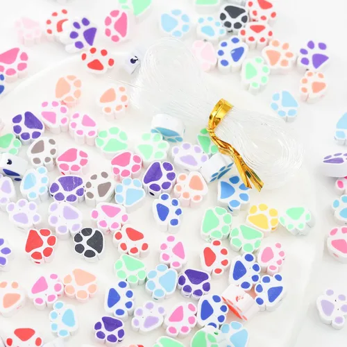 Vista 34 de 100 cuentas espaciadoras de arcilla polimérica para el Día de la Independencia del 4 de julio para hacer joyas, manualidades, pulseras, collares