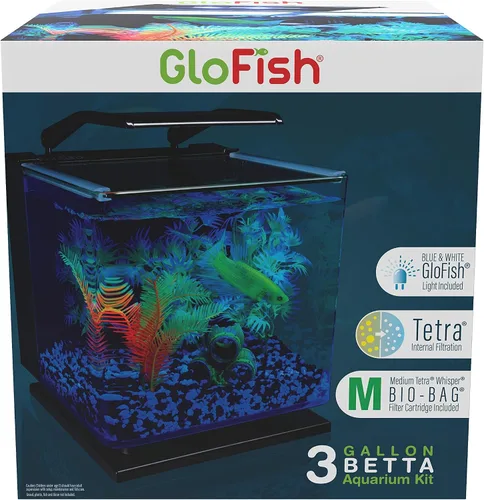 Vista 2 de Kit de acuario GloFish Betta Shadowbox