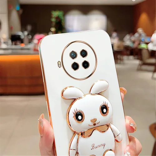 Vista 6 de Funda compatible con Redmi Note 9 Pro Funda de teléfono TPU Silicona Soporte galvanizado Suave Durable Caída Protección a prueba de golpes para 7