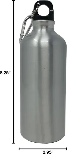 Vista 5 de Botella de agua deportiva personalizada con acabado de aluminio de 20 onzas, 20.3 fl oz, personalizable