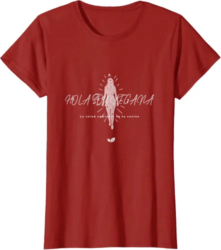 Vista 7 de Camiseta Hola Soy Vegana para mujer