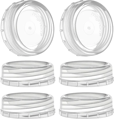 Vista 10 de Maymom Tapas de botella de viaje compatibles con botella de Avent; tapa de repuesto Avent Natural botella anillo de tornillo y disco de sellado