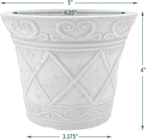 Vista 4 de PSW Pot Collection Maceta de 4 pulgadas para plantas y jardines de interior y exterior, 4 pulgadas, chocolate