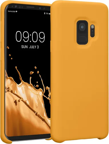 Vista 178 de kwmobile Funda compatible con Samsung Galaxy S9 - Funda de silicona TPU con acabado suave - Blue Reef