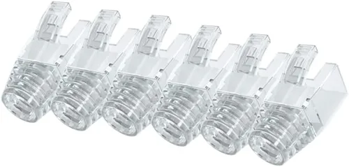 Vista 13 de 50 fundas de alivio de tensión Cat7 Cat7A Cat8, RJ45, cubierta de conector de red modular, tapa de conector de cable, color negro