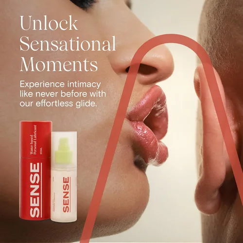 Vista 5 de Sense Lubricante a base de agua, lubricante suave y sedoso para hombres y mujeres, lubricante a base de agua de larga duración, insípido e inodoro