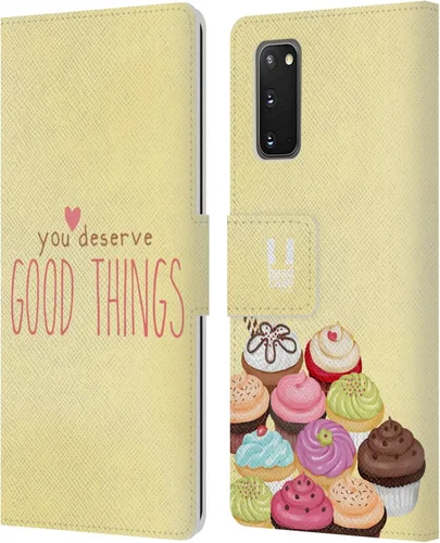 Vista 371 de Head Case Designs Assortment Cupcakes Happiness Leather Wallet Case Compatible with Samsung Galaxy A07 4G Surtido
