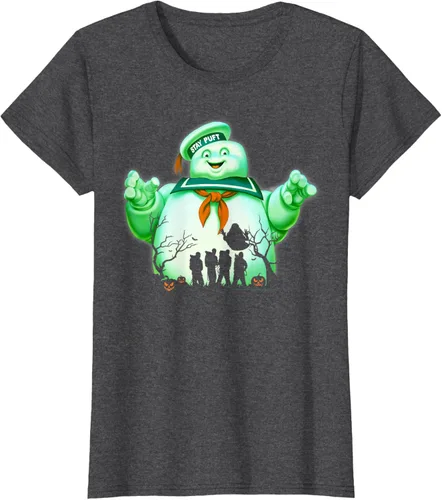 Vista 3 de Ghostbusters Marshmallow Man Group Shot Silhouette Camiseta Negro