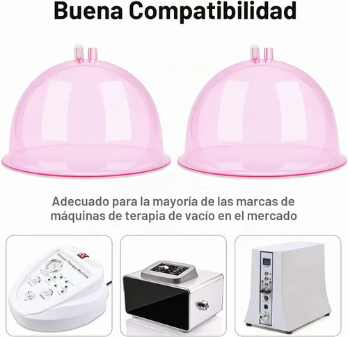 Vista 6 de weiwei Copas de terapia de vacío de glúteos en forma de L, ventosas en forma de trasero, 6.1 fl oz, accesorios para máquina de ventosas al vacío