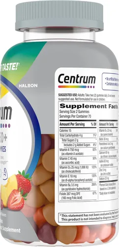 Vista 14 de Centrum MultiGummies de plata para hombres de 50 años, 140