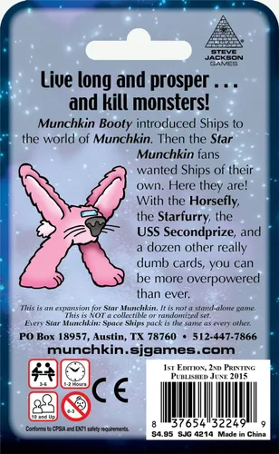 Vista 2 de Star Munchkin Space Ships de Steve Jackson Games, juego de mesa de estrategia