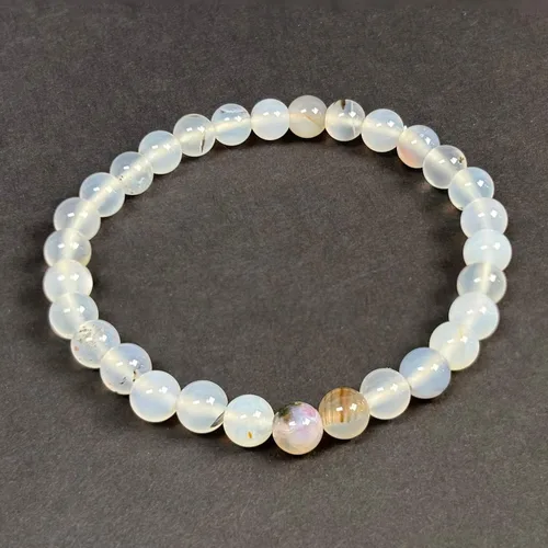 Vista 296 de Gem Avenue Handmade Round Bead Stretch Bracelet Unisex Natural Stone Beaded Jewelry for Men & Women, Elastic Wristband for Daily Wear