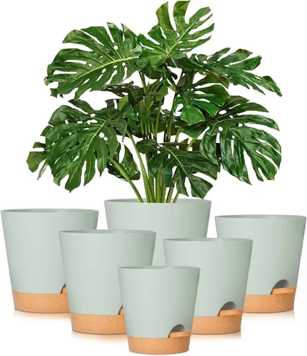 Vista 21 de GARDIFE Macetas de 10/9/8 pulgadas para plantas de interior, macetas auto-regantes, macetas de riego automático, macetas de flores, negras