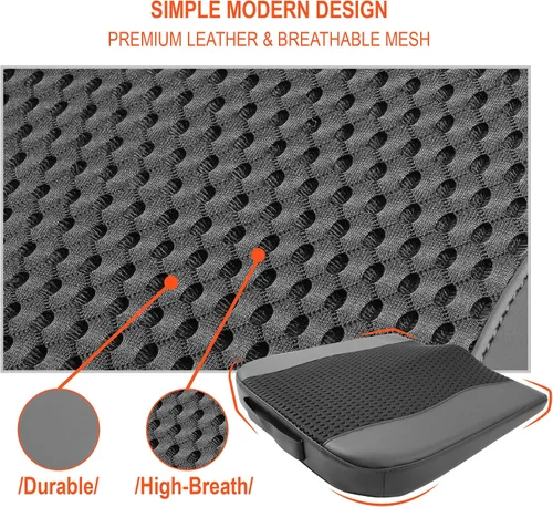 Vista 8 de Lofty Aim Cojín de asiento de automóvil, cómodos cojines de espuma viscoelástica para conducir, alivio del dolor de ciática y espalda baja, almohada