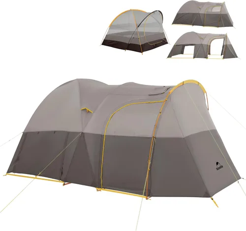 Vista 8 de Naturehike KOTA Tienda de campaña para 4/6/8 personas, tienda de campaña impermeable de doble capa para 4 personas, 6 personas, 8 personas