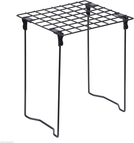 Vista 2 de Honey-Can-Do SHF-03494 Estante plegable para casillero, negro, 10 libras