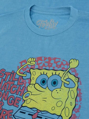 Vista 2 de Tee Luv Camisa de dibujos animados I Still Watch Bob Esponja para hombre